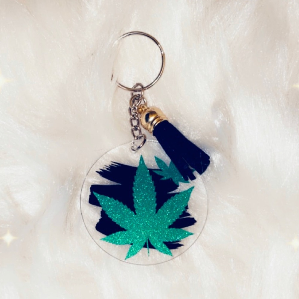 Leaf acrylic keychain